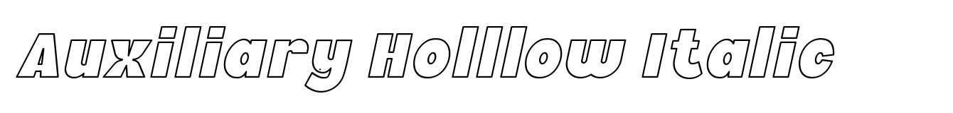 Auxiliary Holllow Italic